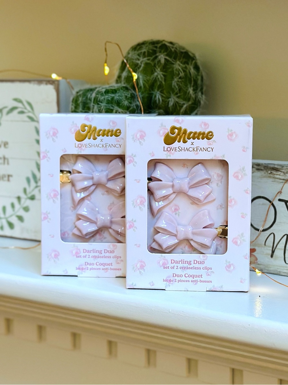 Mane x LoveShackFancy Darling Duo Limited Edition Creaseless Clips – NEW